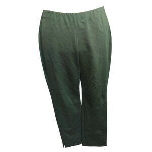 J Jill LP Ponte Slim Leg Trousers Boxwood Green Petite Comfort Stretch Pants NWT